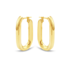 OVAL HOOP GOLD EARRING