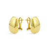 EDGED SHAPE CLIP-ON GOLD EARRING