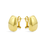 EDGED SHAPE CLIP-ON GOLD EARRING