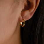 SKINNY CIRCLE HOOP GOLD EARRING