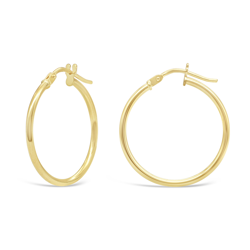 SHINNY CLASSIC HOOP GOLD EARRING