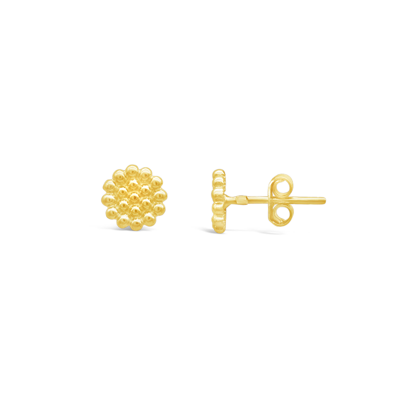 BEEHIVE BEADS GOLD EARRING