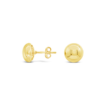 HUGGY BUTTON STUD GOLD EARRING