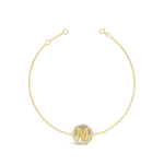 ALL CZ LETTERS GOLD BRACELET