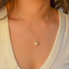 WHITE LETTERS ON PEARL DIAMOND NECKLACE