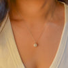 ROSE LETTERS ON PEARL DIAMOND NECKLACE