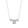 BAGUETTE WITH DOUBLE CIRCLES DIAMOND NECKLACE