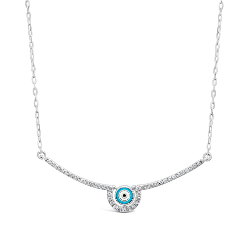 ELEGANT EVIL EYE DIAMOND NECKLACE