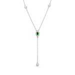 Y-SHAPE OVAL DIAMOND NECKLACE