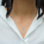 RADIANT OPEN MARQUISE SHAPE DIAMOND NECKLACE