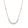 ROSE RADIANT ROUND BAR DIAMOND NECKLACE