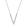 V-SHAPE ROUND STONES DIAMOND NECKLACE