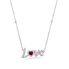 SPARKLING  RUBY LOVE DIAMOND NECKLACE