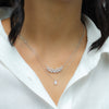 LAYERED TEARDROP AND WINGS DIAMOND NECKLACE II