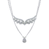 LAYERED TEARDROP AND WINGS DIAMOND NECKLACE II