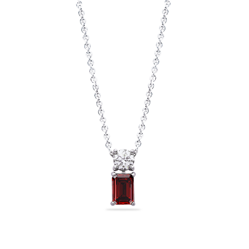 TOPAZ RUBY DIAMOND NECKLACE