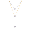 Y-SHAPE STAR, HEARD AND FLOWER DIAMOND NECKLACE