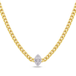 GOURMET WITH MARQUISE HALO DIAMOND NECKLACE