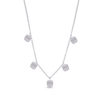 DROPPED SQUARES DIAMOND NECKLACE