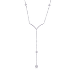 Y-SHAPE WITH DROPPED CIRCLE DIAMOND NECKLACE