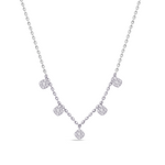 DROPPED SQUARES CLUSTER DIAMOND NECKLACE