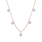 DROPPED FLOWER CLUSTERS DIAMOND NECKLACE