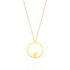 HEART CIRCLE GOLD NECKLACE