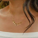 LETTERS  WITH STARS GOURMET GOLD NECKLACE