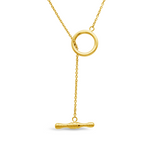 SHINNY TOGGLE GOLD NECKLACE