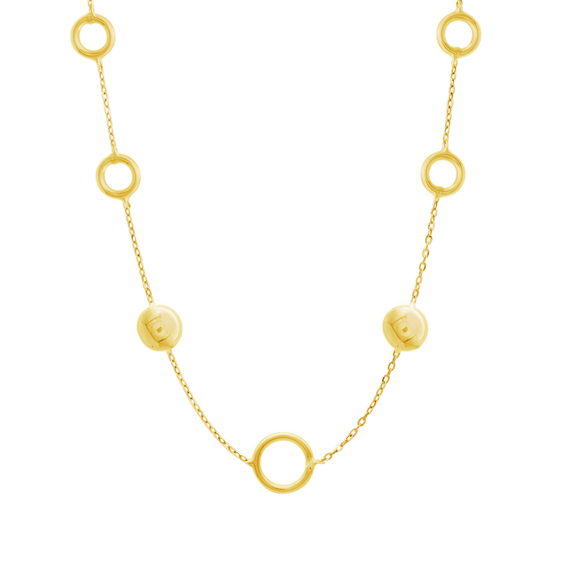 CIRCLES OF ELEGANCE GOLD NECKLACE