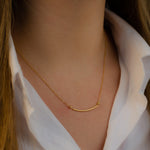 GENTLEY CURVED GOLD NECKLACE