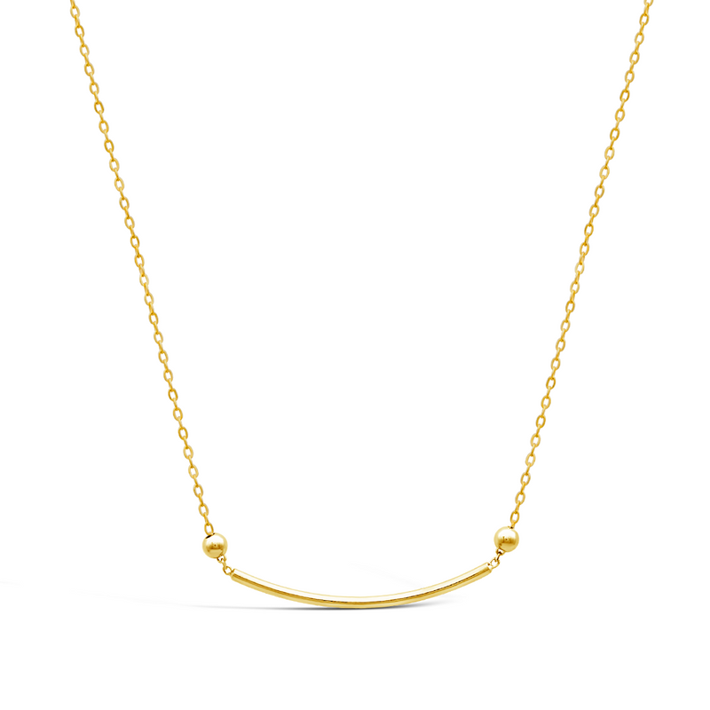 GENTLY CURVED GOLD NECKLACE