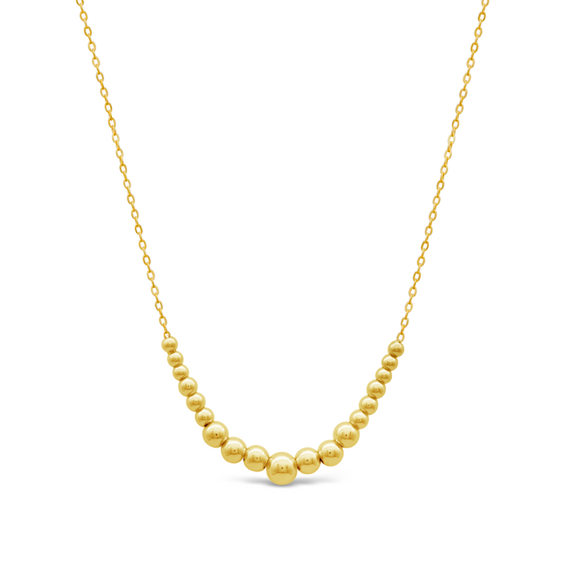 RADIANCE BEADED GOLD NECKLACE