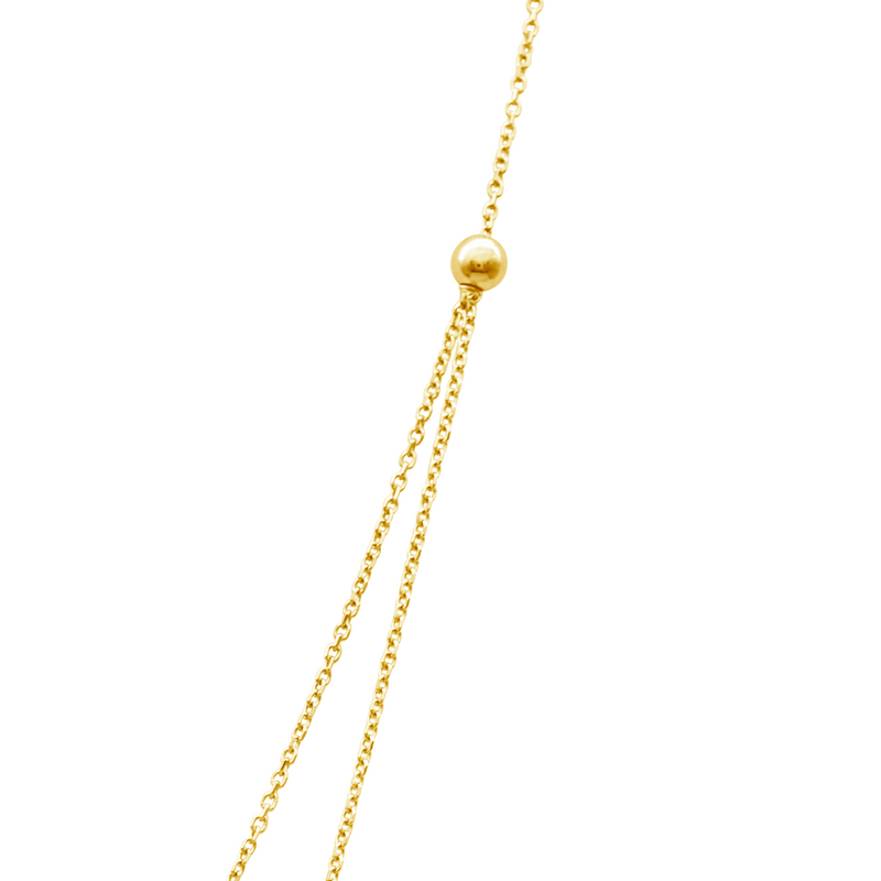 GLITZY DISCOBALL GOLD NECKLACE