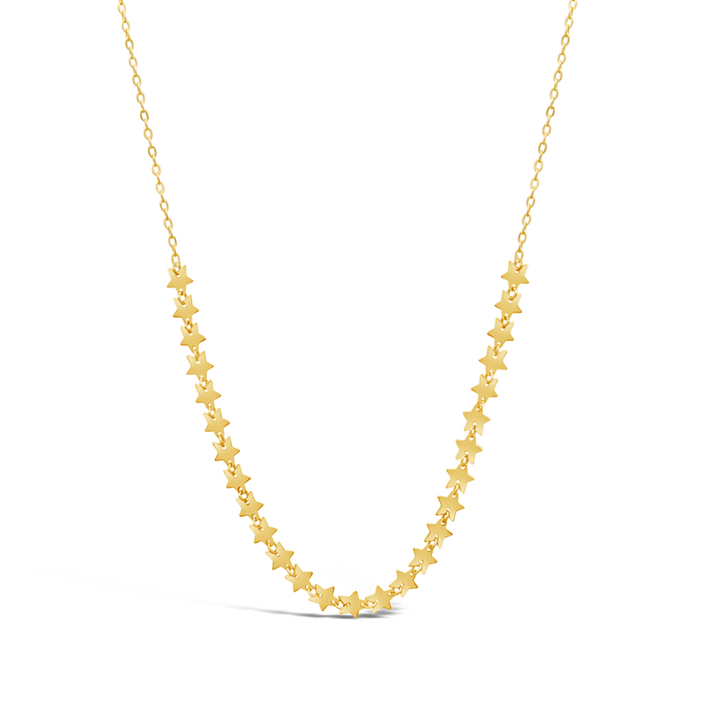 LINE OF STARS GOLD NECKLACE