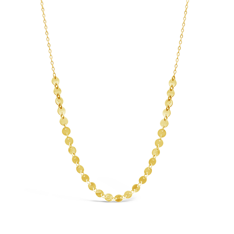 ATTACHED ELEGANCE CIRCLES GOLD NECKLACE