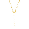 Y-SHAPE CIRCLES GOLD NECKLACE