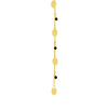 Y-SHAPE DROPPING OVALS & BEADS GOLD NECKLACE