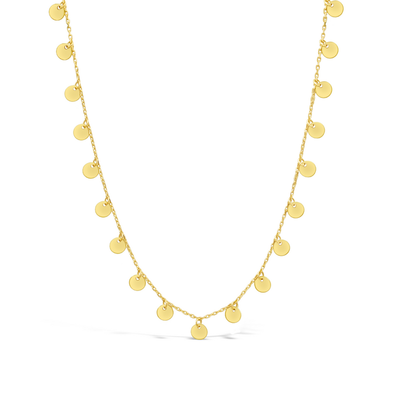 TINY PLAIN CIRCLES GOLD NECKLACE