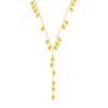 Y-SHAPE OVALS GOLD NECKLACE