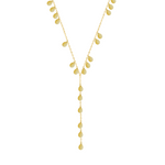 Y-SHAPE DROPS GOLD NECKLACE