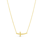 TWISTED CROSS GOLD NECKLACE