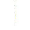 Y-SHAPE SLIPPING BEADS & LINES GOLD NECKLACE