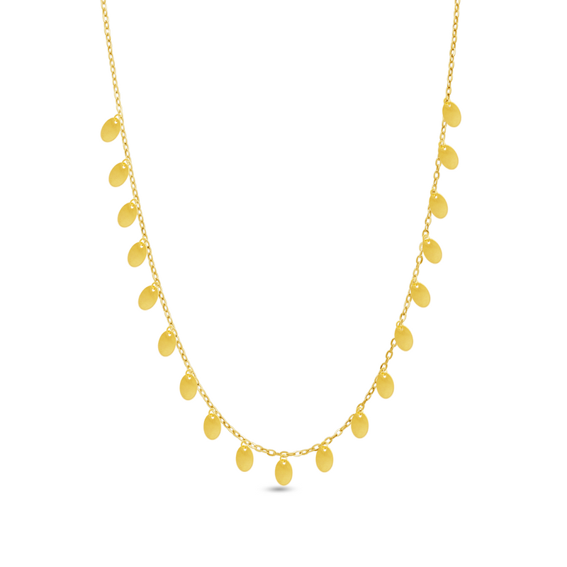 DRIFTING OVALS  GOLD NECKLACE