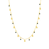 MIX OF BEADS & DROPS GOLD NECKLACE