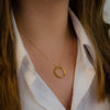 PUFFY EMPTY CIRCLE GOLD NECKLACE