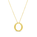 PUFFY EMPTY CIRCLE GOLD NECKLACE