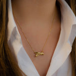 X SHAPE GOLD NECKLACE