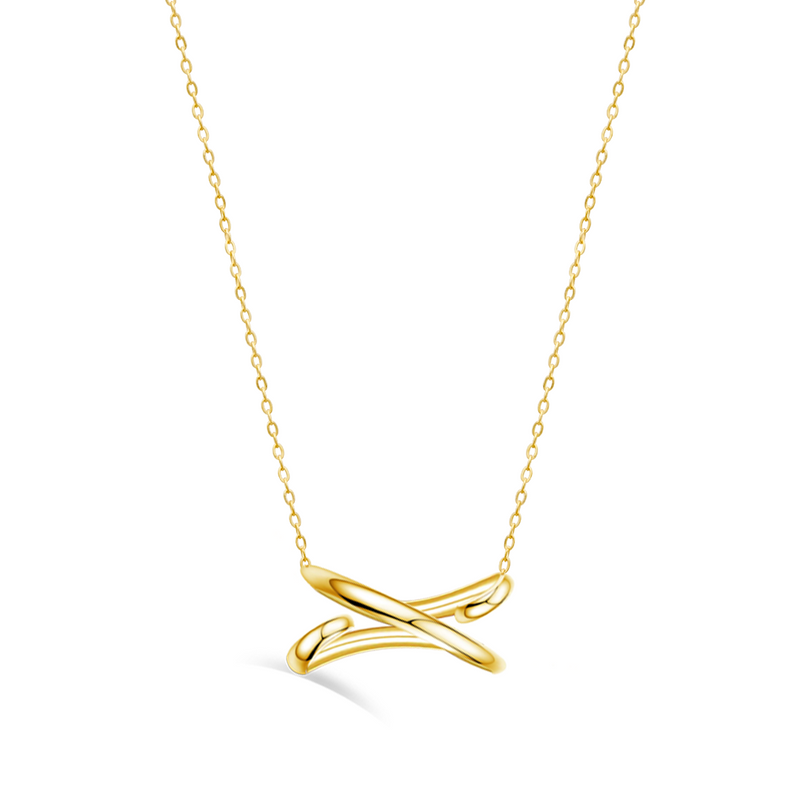 X SHAPE GOLD NECKLACE