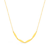 ATTACHED MARQUISE SHAPE GOLD NECKLACE